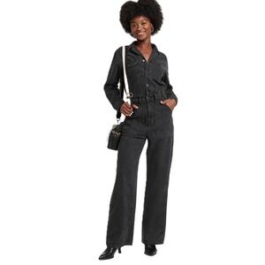 Universal Thread | Stylish Black Denim Jumpsuit Sz. 12